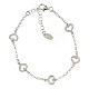 AMEN rhodium-plated bracelet with hearts with rope pattern s3