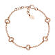 Bracciale Cuori effetto corda AMEN finitura rosata s1