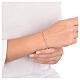 Bracciale Cuori effetto corda AMEN finitura rosata s2