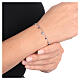 Heart pendant bracelet alternating crystals AMEN 925 silver fin. rhodium s4