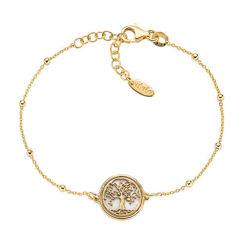 AMEN bracelet with Tree of Life, gold plated 925 silver 1