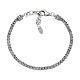 Amen men bracelet with spiral chain in burnished 925 silver s1