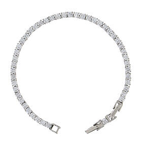 AMEN tennis bracelet of rhodium-plated 925 silver and 0.12 in zircons