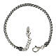 Bracciale Amen catena box incisa argento 925 brunito s2