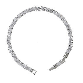 AMEN tennis bracelet, rhodium-plated 925 silver and 0.16 in zircons