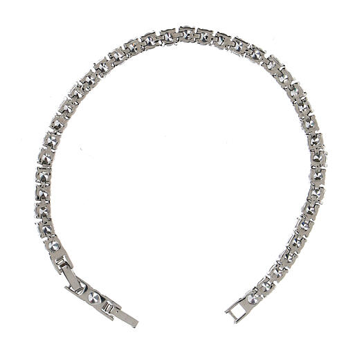 AMEN tennis bracelet, rhodium-plated 925 silver and 0.16 in zircons 3