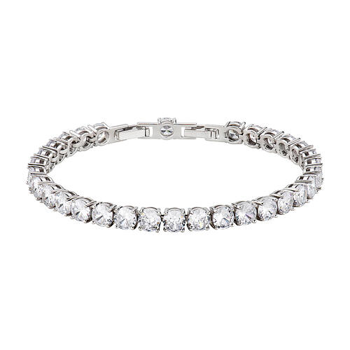 AMEN tennis bracelet, rhodium-plated 925 silver and 0.24 in zircons 2