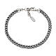 Men's bracelet by AMEN, spiga chain, burnished 925 silver s1