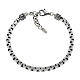 Armband von Amen mit eingesteckter Kette aus 925er gebräuntem Silber s1