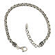 Amen interlocking chain bracelet in burnished 925 silver s2