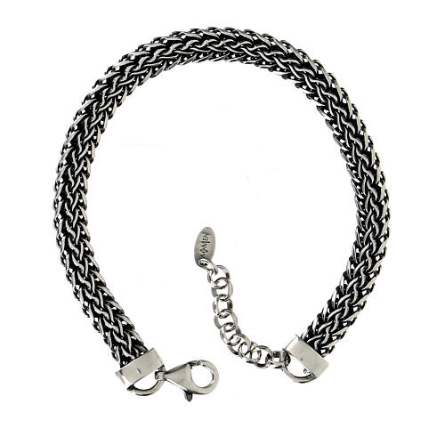 Amen burnished silver 925 chain bracelet for men 3