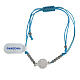 Blue rope bracelet with small angel, 925 silver s2