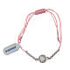 Pink string bracelet in 925 silver little angel s2