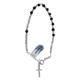 Pulseira ajustável madeira 3 mm e prata 925 rodinada