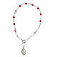 Bracciale santa Rita argento 925 cristallo rosso rosario s1