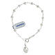 Single decade rosary bracelet of Saint Rita, 925 silver small roses s1