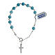 Rosary bracelet of 925 silver with 0.024 in angelite beads s1