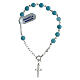 Rosary bracelet of 925 silver with 0.024 in angelite beads s2
