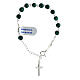 Bracelet malachite verte crucifix argent 925 s2