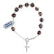 Bracciale roselline argento 925 vetro decina 8x10 mm s1