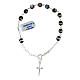 Rosary bracelet of 925 silver with 0.024 in Tibetan agate beads s1