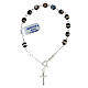 Rosary bracelet of 925 silver with 0.024 in Tibetan agate beads s2
