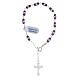 Rosary bracelet with 925 silver, amethyst beads and zircon rings s2