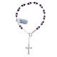 Bracciale rondelle ametista argento 925 croce s1