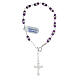 Bracciale rondelle ametista argento 925 croce s2