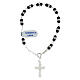Bracciale blu lapis rosario argento regolabile s2