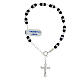 Adjustable silver rosary bracelet blue lapis  s1
