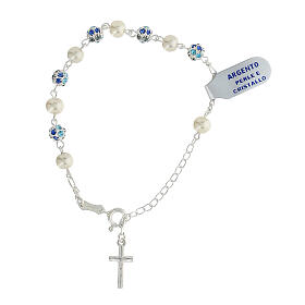 925 silver rosary beads bracelet
