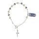 Bracciale cristalli croce multicolor argento 925 perle s1