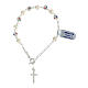 Bracciale cristalli croce multicolor argento 925 perle s2