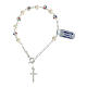 Rosary bracelet cross crystals multicolor silver 925 pearls s2