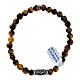 Armband Heiliger Benedikt aus Silber 9254 mm mit Tigerauge s1