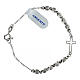 Single decade rosary bracelet with hexagonal beads, rhodium-plated 925 silver s1