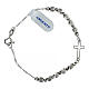 Bracciale rodiato decina argento 925 perline esagonali s1