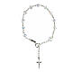 Bracciale cristallo briolette 4 mm argento 925 croce s1