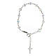 Bracciale cristallo briolette 4 mm argento 925 croce s2