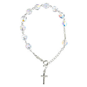Rosary bracelet 8mm silver 925 crystal beads