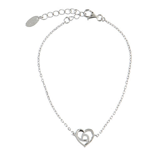 AMEN 925 silver braided heart bracelet 2