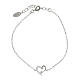 AMEN bracelet with stylised heart and stars, 925 silver and white rhinestones s1