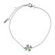 AMEN bracelet with green heart-shaped four-leaf clover, rhinestones and 925 silver s2