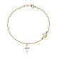 AMEN bracelet with Miraculous Medal and cross, 9K gold s1