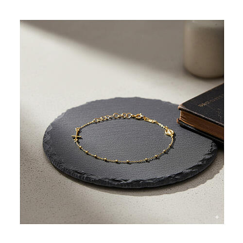 Pulseira dezena AMEN Medalha Milagrosa ouro 9K 2