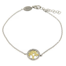 Zweifarbiges Armband Amen Lebensbaum aus Silber