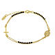 Vergoldetes AMEN-Armband aus 925er Silber mit schwarzen Zirkonen s1