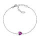 Armband aus Silber 925 mit Amen Herz und rosa Zirkonen s1