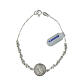 Bracelet with 2025 Jubilee enamelled medal, 925 silver hexagonal beads s4